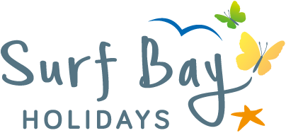 Surfbay Holidays logo featuring four coloured icons