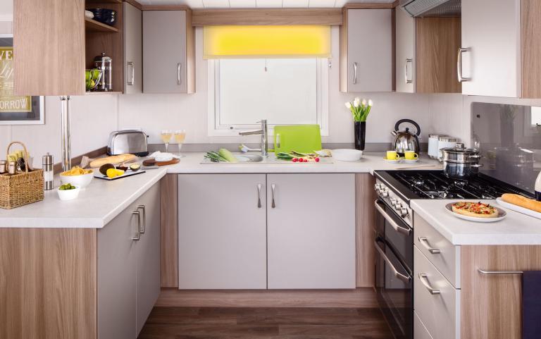 Kitchen Area of a Caravan Holiday Home