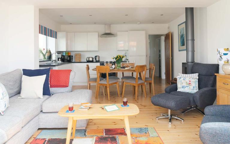 Lounge, Kitchen & Dining Area in a Holiday Home