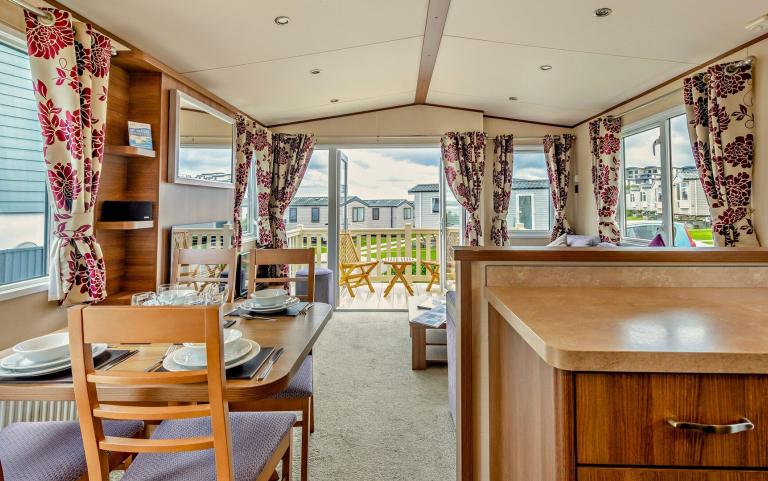 Dining & Lounge Area of a Caravan Holiday Home