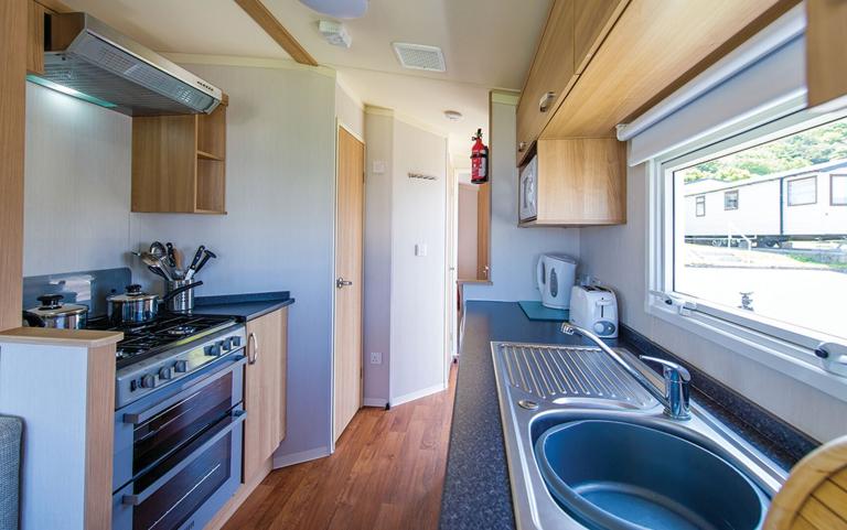 Kitchen Area of a Caravan Holiday Home