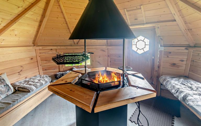 Indoor BBQ area in a Luxury Holiday Home