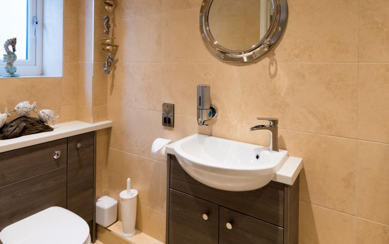 Washroom & Toilet Area of a an Apartment on a Holiday Park