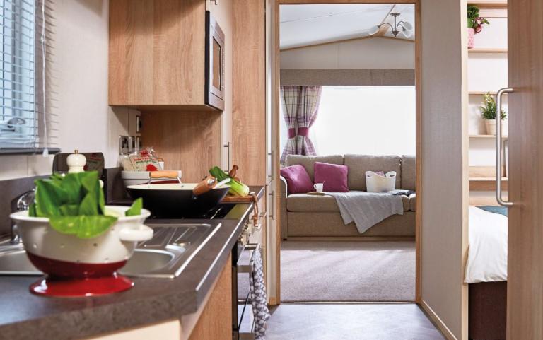 Kitchen Area of a Caravan Holiday Home