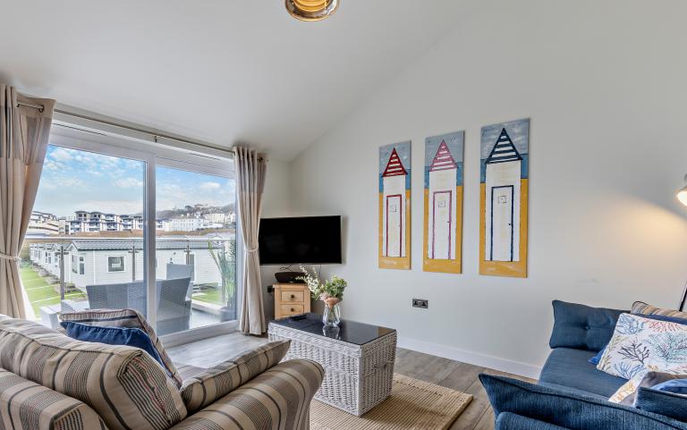 Lounge area of Waterside apartment