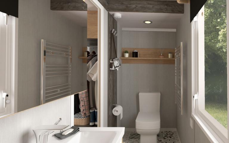 Bathroom Area of a Pod Style Holiday Home