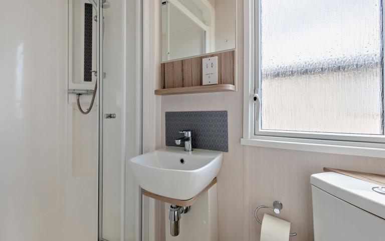 Shower Area of a Caravan Holiday Home