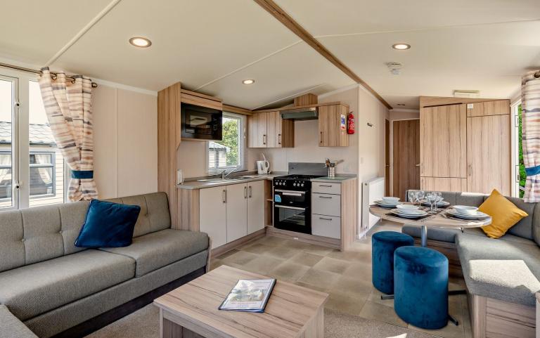 Living, Cooking & Dining Area of a Caravan Holiday Home