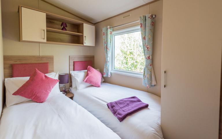 Twin Bedroom in a Caravan Holiday Home