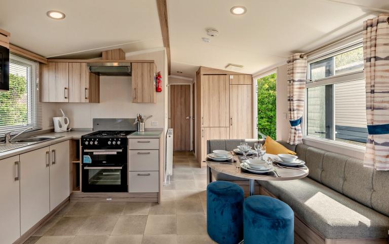 Kitchen Area of a Caravan Holiday Home