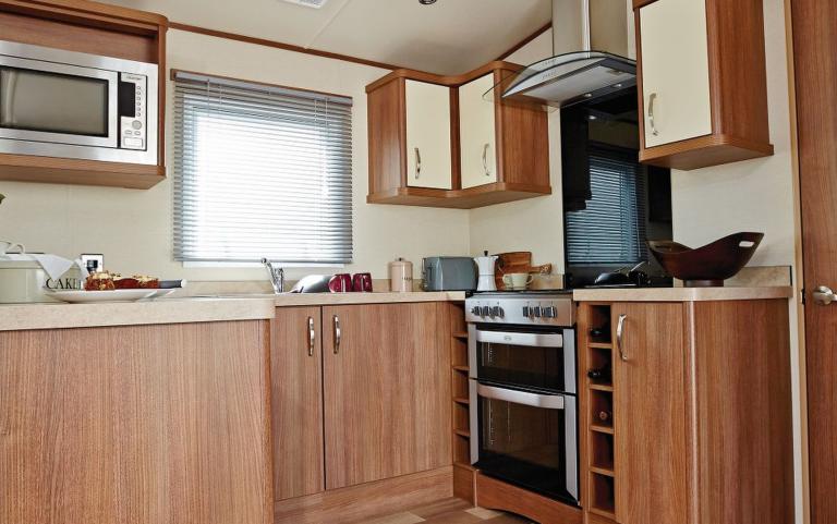 Kitchen Area of a Caravan Holiday Home 