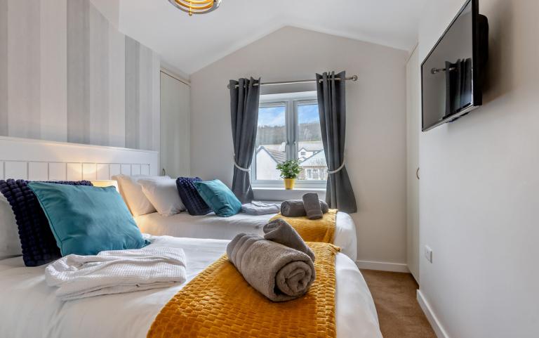 the double bedroom at Breakwater holiday apartment