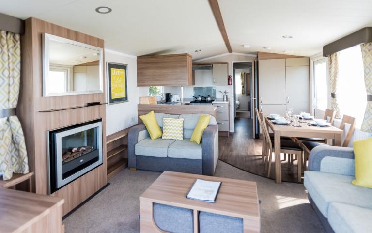 Living Area of a Caravan Holiday Home