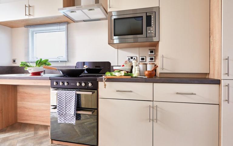 Kitchen Area of a Caravan Holiday Home