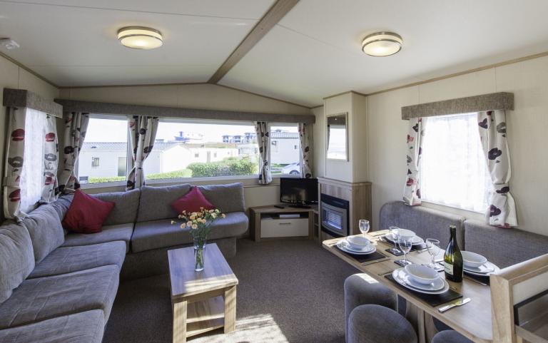 Lounge & Dining Area of a Caravan Holiday Home