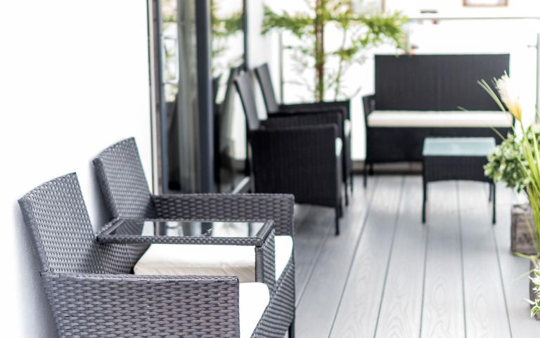 Outdoor Seating Area of an Apartment on a Holiday Park