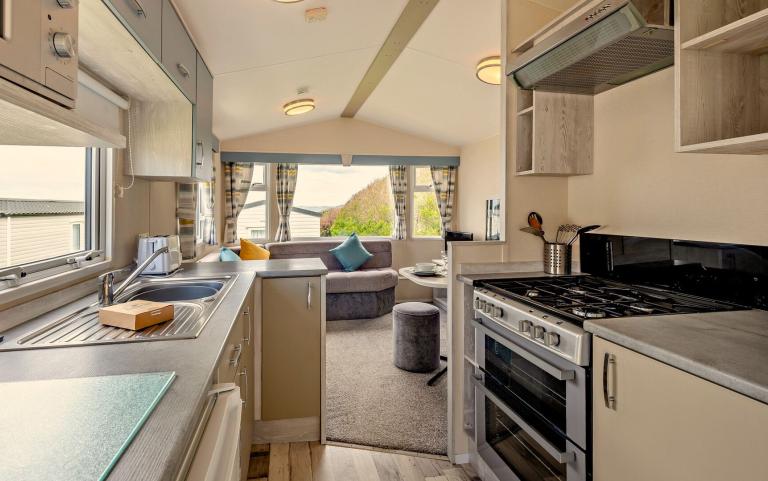 Kitchen area of a Holiday Home