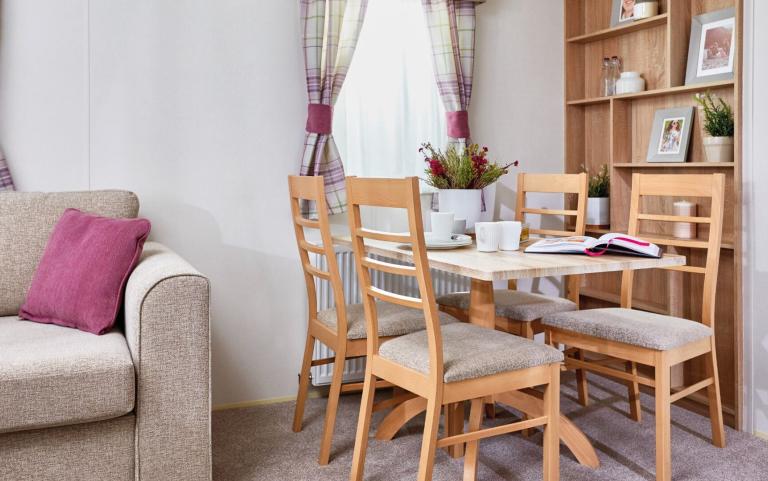 Dining Area of a Caravan Holiday Home