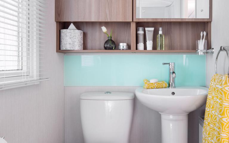 Toilet Area of a Caravan Holiday Home