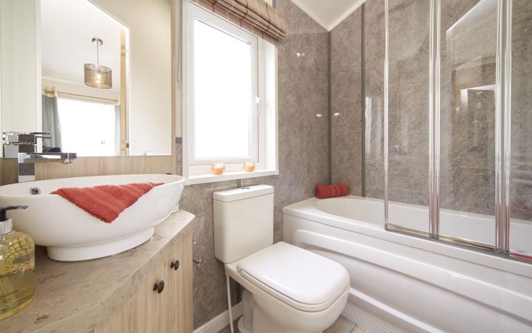 Bathroom area in a Luxury Lodge