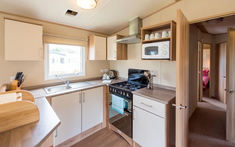 Kitchen Area of a Caravan Holiday Home