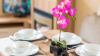 Dining Table with cutlery & Flower