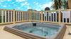 Outdoor Hot Tub area of a Caravan Holiday Home